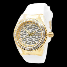 Load image into Gallery viewer, TechnoMarine Cruise Monogram Women's 40mm Gold Crystal Quartz Watch TM-121172