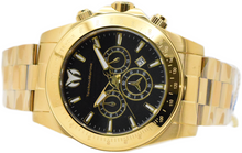 Load image into Gallery viewer, TechnoMarine Grand Manta Ray Mens 47mm Black Gold Quartz Chrono Watch TM-220131-Klawk Watches