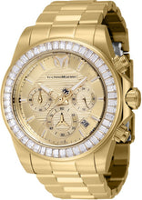 Load image into Gallery viewer, TechnoMarine Manta Ray Mens 42mm 48 Crystals Triple Gold Chrono Watch TM-222004