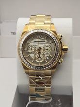 Load image into Gallery viewer, TechnoMarine Manta Ray Mens 42mm 48 Crystals Triple Gold Chrono Watch TM-222004