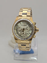Load image into Gallery viewer, TechnoMarine Manta Ray Mens 42mm 48 Crystals Triple Gold Chrono Watch TM-222004