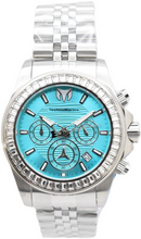 Load image into Gallery viewer, TechnoMarine Manta Ray Luxe Men's 42mm 48 Crystals Blue Chrono Watch TM-225015-Klawk Watches