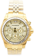 Load image into Gallery viewer, TechnoMarine Manta Ray Mens 42mm 48 Crystals Triple Gold Chrono Watch TM-222020