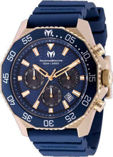 Load image into Gallery viewer, TechnoMarine Mare Vivo Mens Watch 44mm, Blue Rose Gold Chrono Watch TM-225073-Klawk Watches