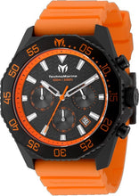Load image into Gallery viewer, TechnoMarine Mare Vivo Men's 44mm Black and Orange Ocean Chrono Watch TM-225076