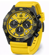 Load image into Gallery viewer, TechnoMarine Mare Vivo Men's 44mm Black and Yellow Ocean Chrono Watch TM-225077