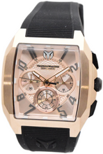 Load image into Gallery viewer, TechnoMarine Aqua Quadrant Men's 41mm Rose Gold & Black Chrono Watch TM-225112