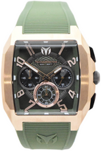Load image into Gallery viewer, TechnoMarine Aqua Quadrant Men's 41mm Rose Gold & Green Chrono Watch TM-225114
