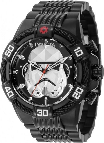 Invicta Star Wars GEO Stormtrooper Mens 50mm Black Limited Ed Chrono Watch 41326-Klawk Watches
