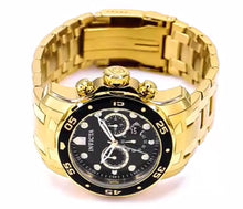 Load image into Gallery viewer, Invicta Pro Diver SCUBA Men's 48mm 18K Gold Plated Black Chronograph Watch 0072-Klawk Watches