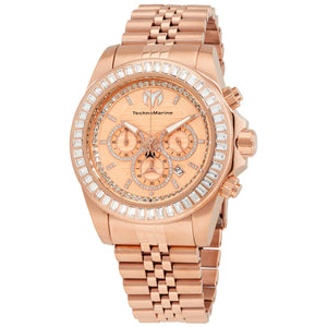 TechnoMarine Manta Ray Luxe Men's 47mm Rose Gold Crystals Watch TM-221007-Klawk Watches