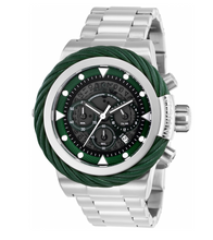 Load image into Gallery viewer, Invicta Bolt Sport Men's 50mm Silver Green Anatomic Chronograph Watch 27797 RARE-Klawk Watches