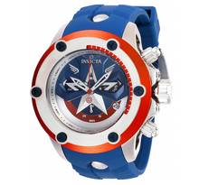 Load image into Gallery viewer, Invicta Marvel Captain America Limited 52mm Swiss Chronograph Watch 28420 RARE-Klawk Watches