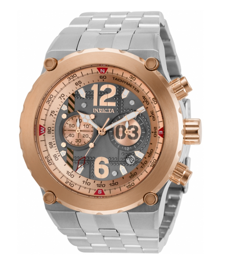 Invicta Aviator Men's 50mm Gray Dial Rose Gold Fly-Back Chronograph Watch 31590-Klawk Watches