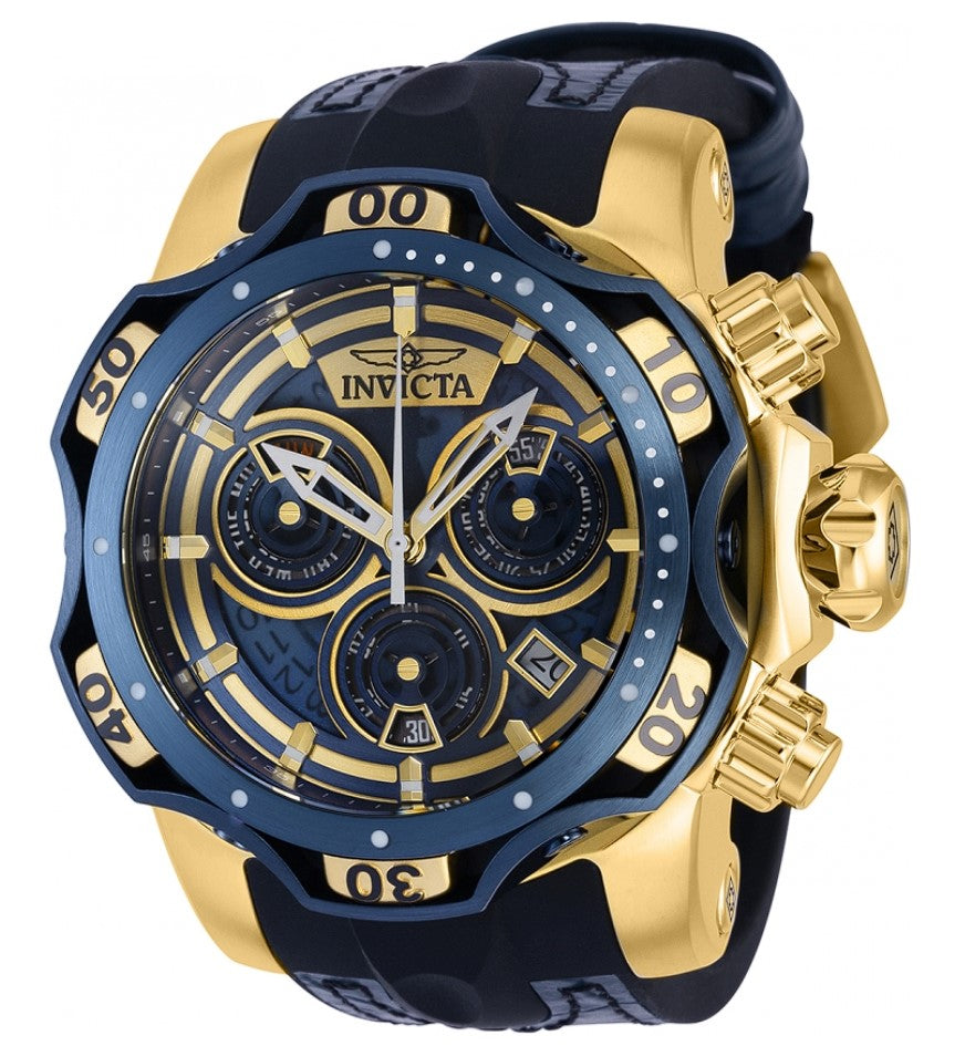 Invicta Venom Gen III Men s 52mm Blue Gold Swiss Chrono Watch