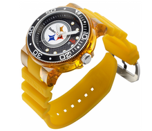 Load image into Gallery viewer, Invicta NFL Pittsburgh Steeler Men's 52mm Pro Diver Limited Silicone Watch 41450-Klawk Watches