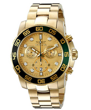 Load image into Gallery viewer, Invicta Pro Diver Men's 50mm 18K Gold-Plated Stainless Chronograph Watch 21554-Klawk Watches