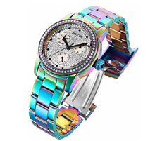 Load image into Gallery viewer, Invicta Angel Women's 38mm Pave Crystal Dial Rainbow Iridescent Watch 30032 RARE-Klawk Watches