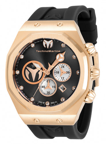 Technomarine Reef Sun Men's 45mm Rose Gold Crystal Chronograph Watch TM-520004-Klawk Watches