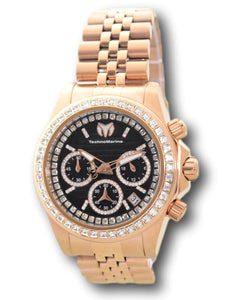TechnoMarine Manta Ray Luxe Women's 40mm Rose Gold Crystals Watch TM-221018-Klawk Watches