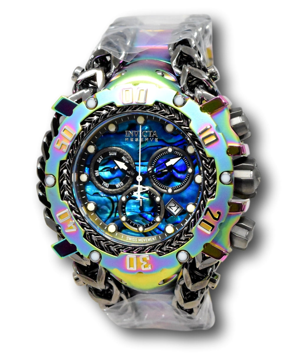 Invicta Gladiator Men's 55mm Blue Abalone Iridescent Swiss Chrono Watch  38376