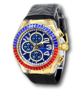 TechnoMarine Cruise Glitz Men's 45mm Pepsi Crystals Chrono Watch TM-121015-Klawk Watches