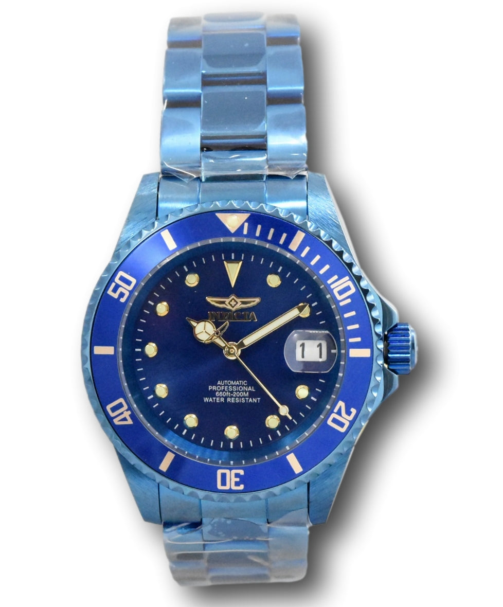 Invicta Pro Diver Automatic Men's 40mm Triple Blue BLUE LABEL Watch 27 – Klawk