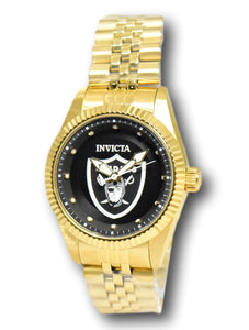 Invicta NFL Las Vegas Raiders Lady Women's 36mm Gold Stainless Watch 42533-Klawk Watches