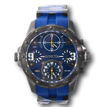 Load image into Gallery viewer, Invicta Coalition Forces Men's 50mm 4-Time Zones Blue Gunmetal Watch 39354-Klawk Watches