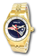 Load image into Gallery viewer, Invicta NFL New England Patriots Mens 43mm Gold Stainless Quartz Watch 42442-Klawk Watches