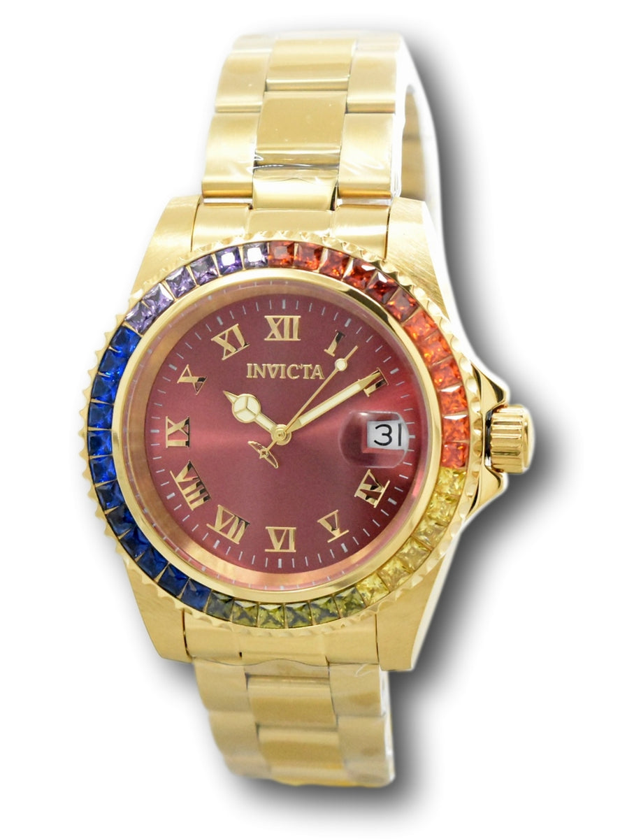 Invicta Angel Women's 40mm Rainbow Cubic Zirconia Swiss Quartz Watch 20023