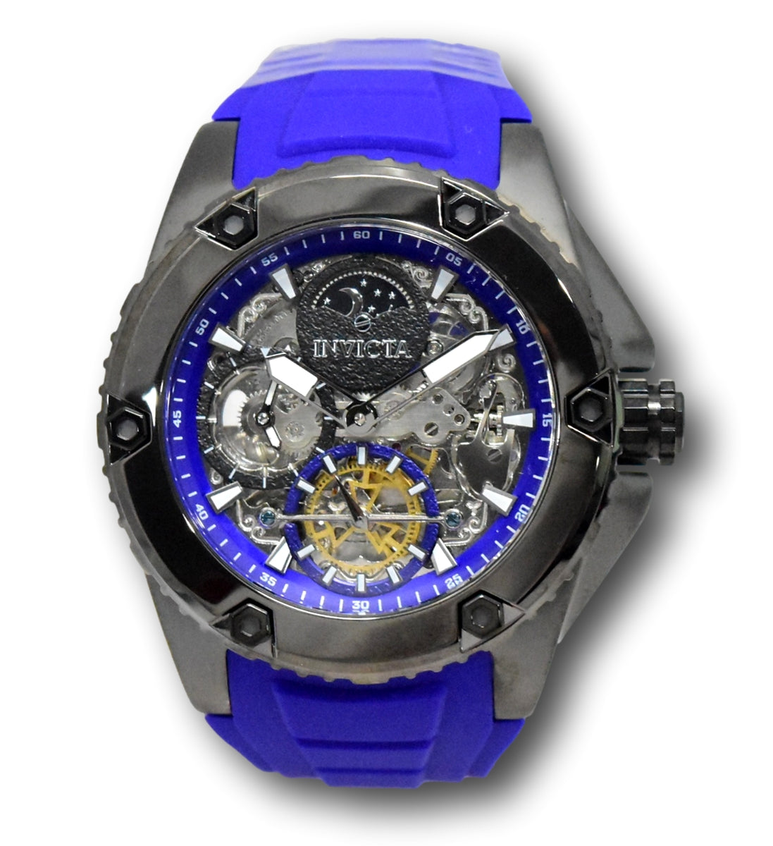 Invicta Akula Automatic Men's 51mm Dual Time Skeleton Dial Gunmetal Watch  42767