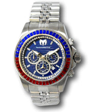 Load image into Gallery viewer, TechnoMarine Manta Ray Luxe Men's 47mm Blue Red Crystals Chrono Watch TM-221011-Klawk Watches