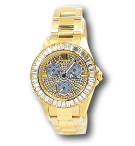 Invicta Angel Women's 38mm Pave Crystal Dial Gold Multi-Function Watch 28449-Klawk Watches