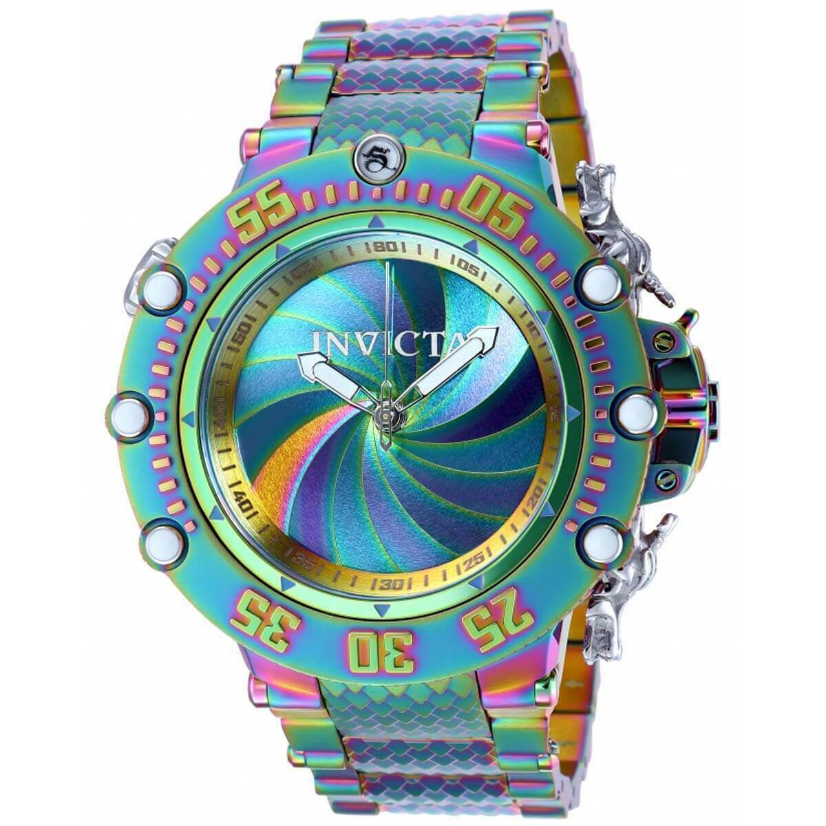 Invicta Subaqua Shutter Men's 52mm Rainbow Iridescent Swiss