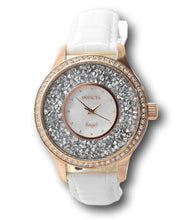 Load image into Gallery viewer, Invicta Angel Women's 40mm Rose Gold Crystal Sparkle White Leather Watch 24588-Klawk Watches
