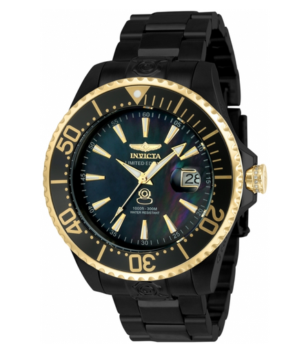 Invicta Grand Diver Black Pearl Men's 47mm .08 CTW Diamond Limited Watch 23306-Klawk Watches