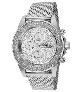 Invicta Pro Diver 43mm Men’s Chronograph Silver Pave Crystal Watch 31567-Klawk Watches