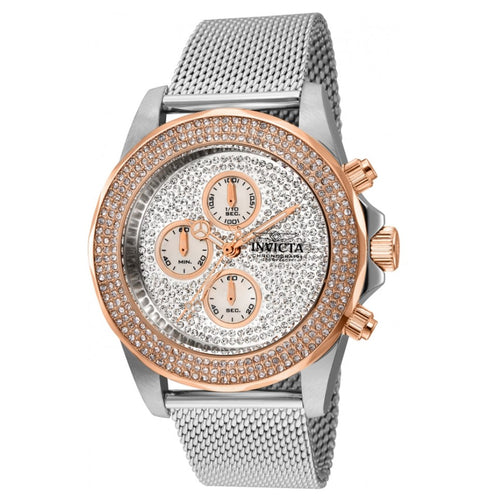 Invicta Pro Diver 43mm Men’s Luxury Chronograph Rose Gold Pave Crystal MOP Watch-Klawk Watches
