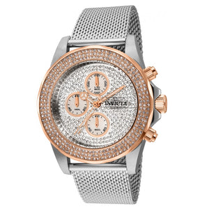 Invicta Pro Diver 43mm Men’s Luxury Chronograph Rose Gold Pave Crystal MOP Watch-Klawk Watches