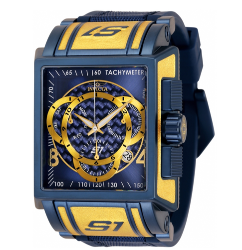 Invicta S1 Rally Blue Label Mens 44mm Blue Carbon Fiber Swiss Chrono Watch 34251-Klawk Watches