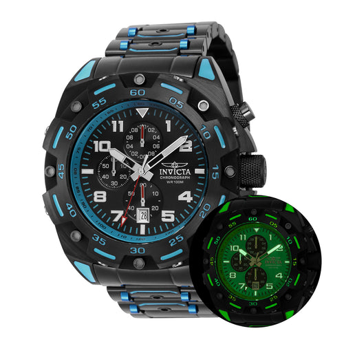 Invicta Sea Monster Midnight Dark Current Mens 50mm Lume Dial Chrono Watch 37666-Klawk Watches