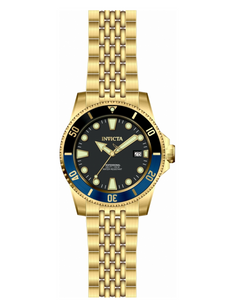 Invicta Pro Diver Automatic Men's 44mm Lume Markers 100M Gold Watch 39761-Klawk Watches