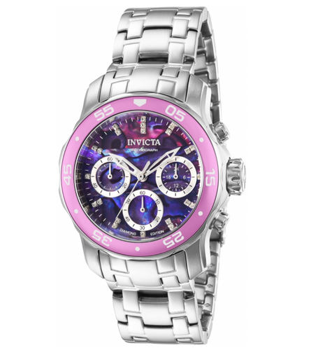 Invicta Pro Diver Scuba Diamond Edition Women's 38mm Purple Dial Watch 39927-Klawk Watches