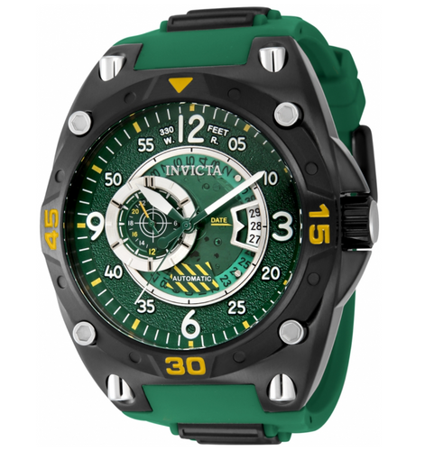 Invicta Aviator Pilot Miyota Automatic Men's 50mm Green and Black Watch 40282-Klawk Watches