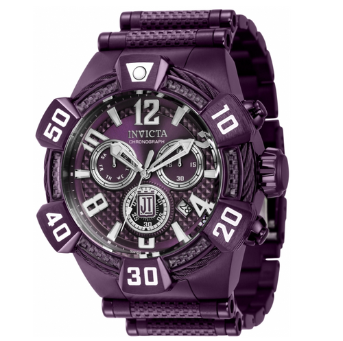 Invicta JT Carbon Fiber Men's 52mm Purple Swiss Chronograph Watch 40431-Klawk Watches