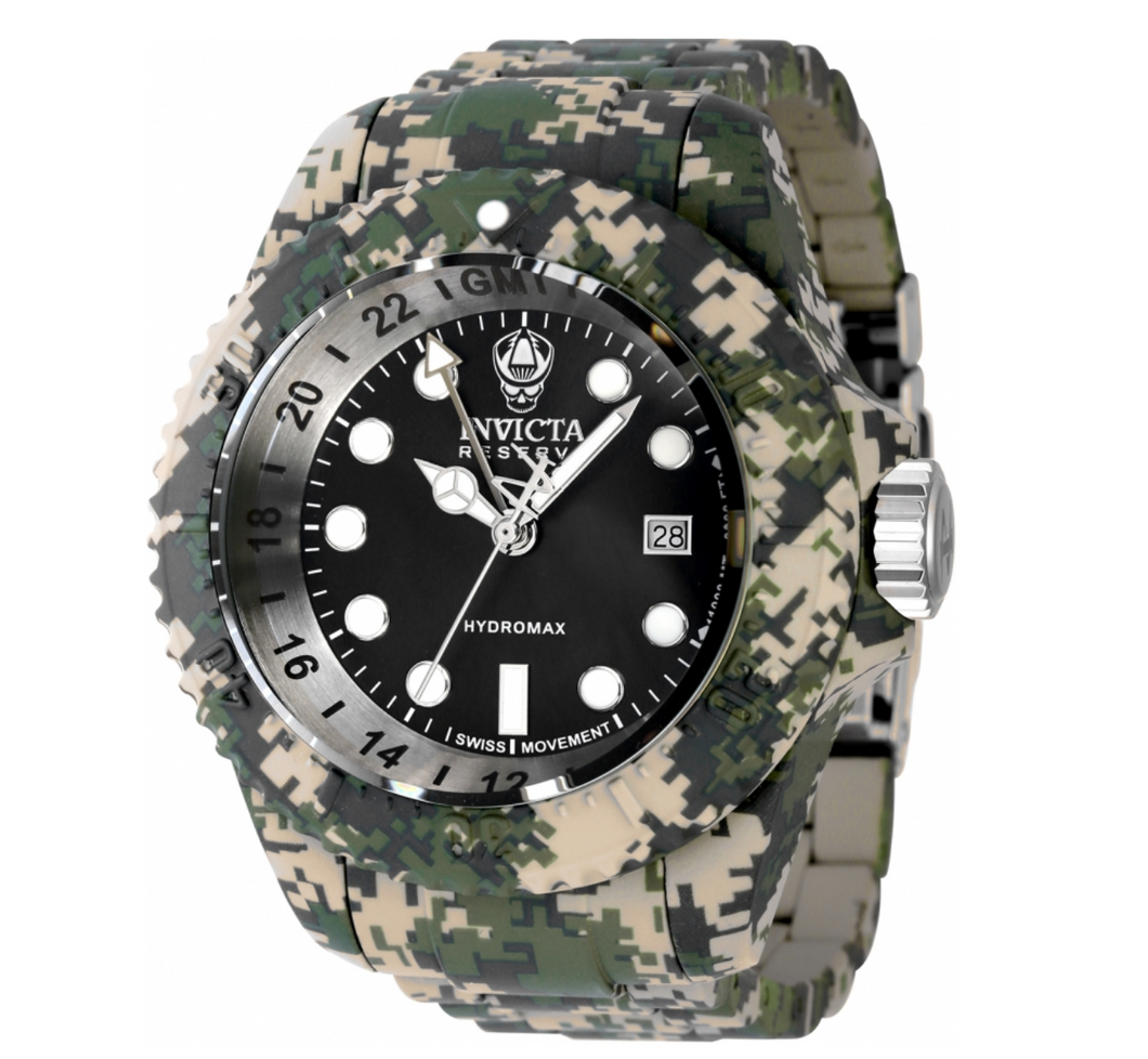 Invicta Hydromax Green Camo Hydroplated Men's 52mm Swiss Quartz Watch 40462-Klawk Watches