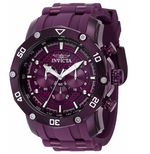 Invicta Pro Diver Men's 48mm Purple Carbon Fiber Dial Chrono GMT Watch 40688-Klawk Watches