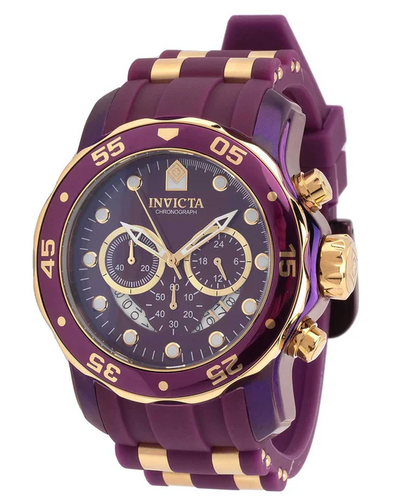 Invicta Pro Diver Men's 48mm Dark Purple Silicone Chronograph Watch 40933-Klawk Watches