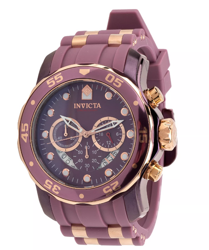 Invicta Pro Diver Men's 48mm Light Purple Silicone Chronograph Watch 40935-Klawk Watches